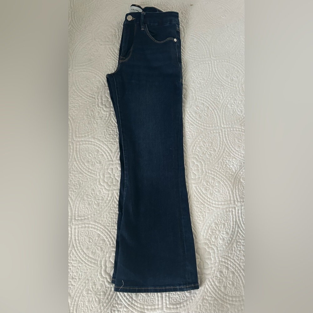 Frame Denim Dark Blue Wide Leg Jeans